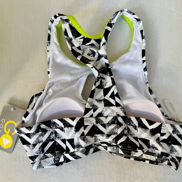 Go Gossip Women's Swim Top Size Small Black & White NWT - Picture 3 of 4